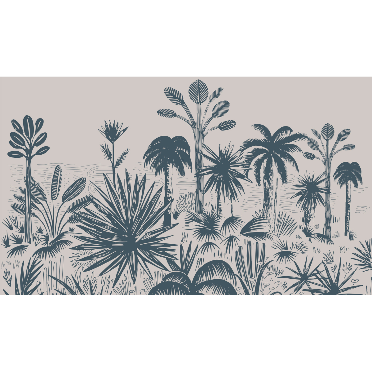 Panoramic wallpaper Tropical forest | Acte-Deco