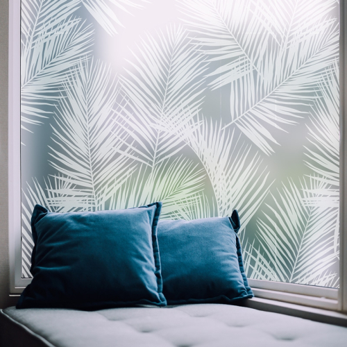 Vinilo decorativo para ventanas Hojas de palmera | Acte-Deco