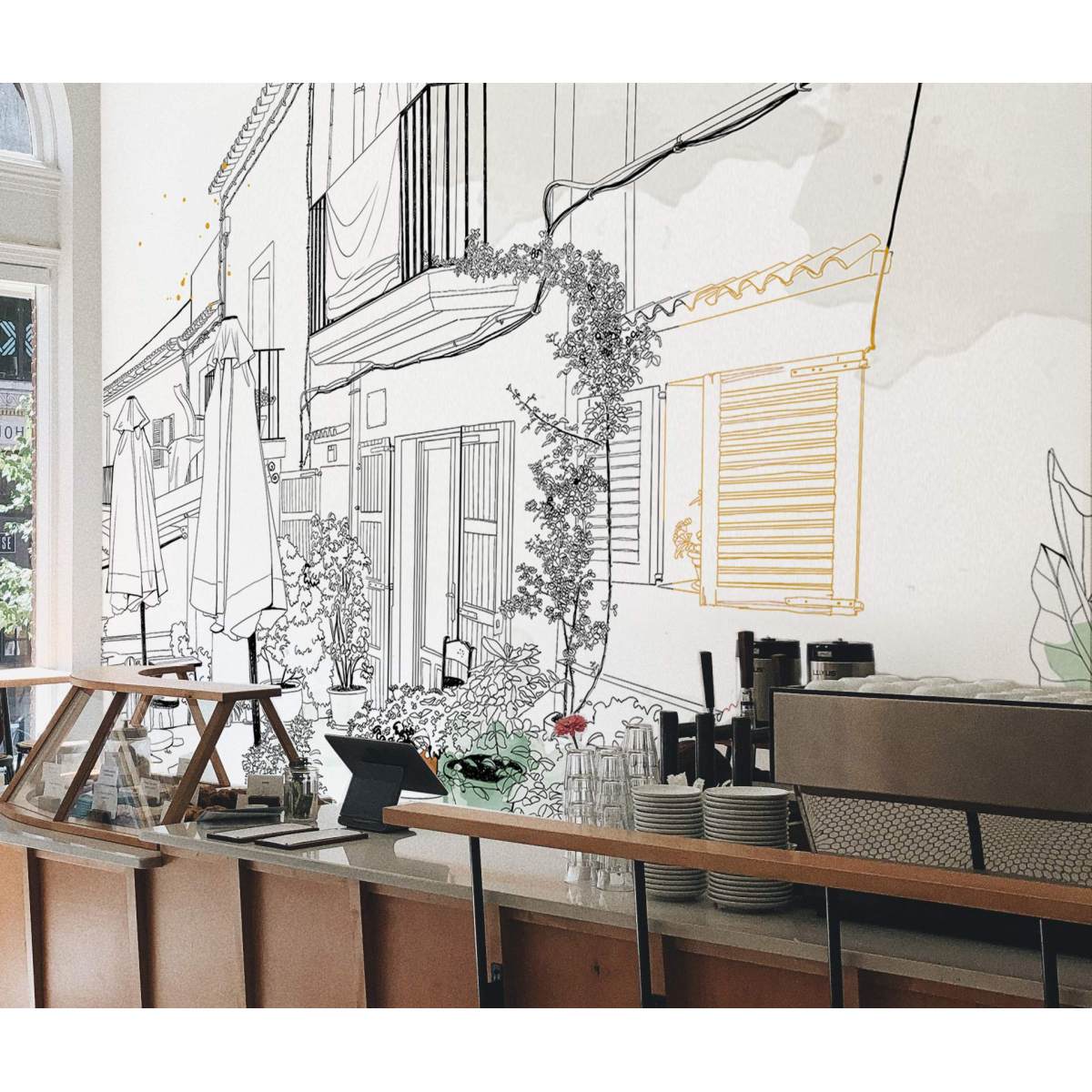 Papier peint panoramique Terrasse d'été - Collection Silowane - Acte-Deco