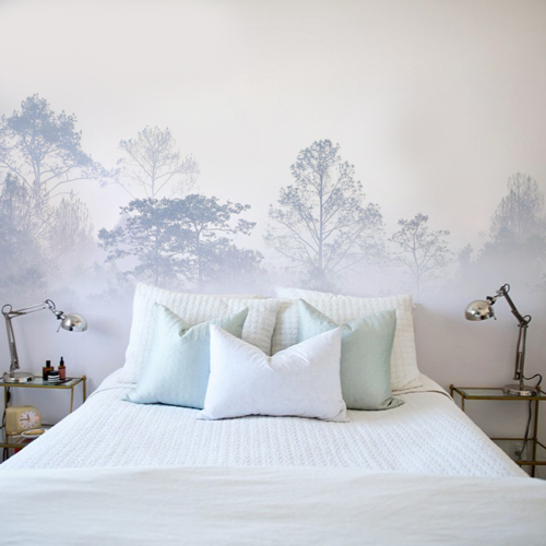 Panoramic wallpaper for bedroom - Morning Mists - Acte-Deco