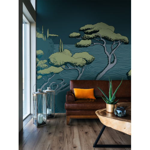 Papel pintado panoramico paisaje de arroyos - Colección Elisabeth Pese Acte-Deco