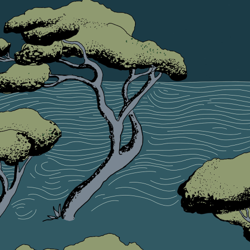 Panoramic wallpaper Creeks