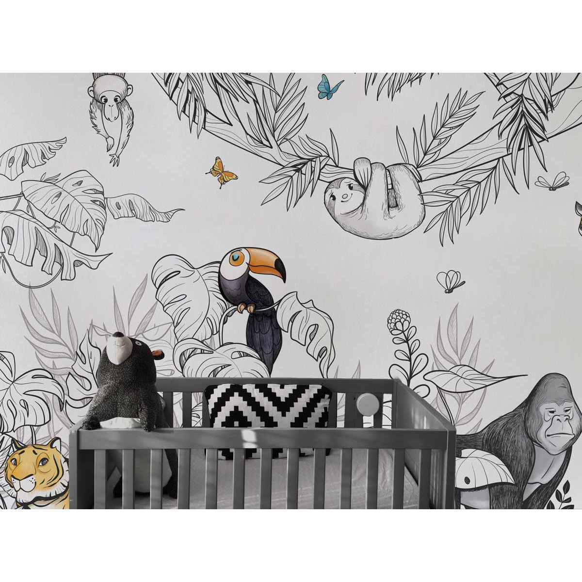 Papier peint panoramique Jungle - Collection Emmanuelle Colin - Acte-Deco