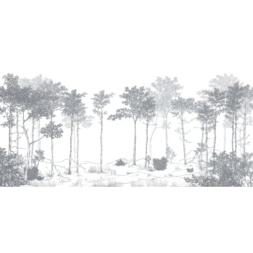 Papel pintado panoramico paisaje de bosque