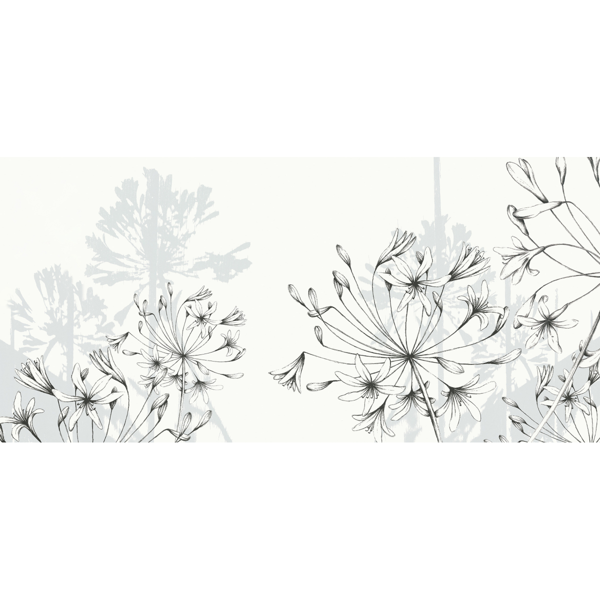 Papel pintado panoramico gráfico floral - Colección Luluaucrayon - Francia Acte-Deco