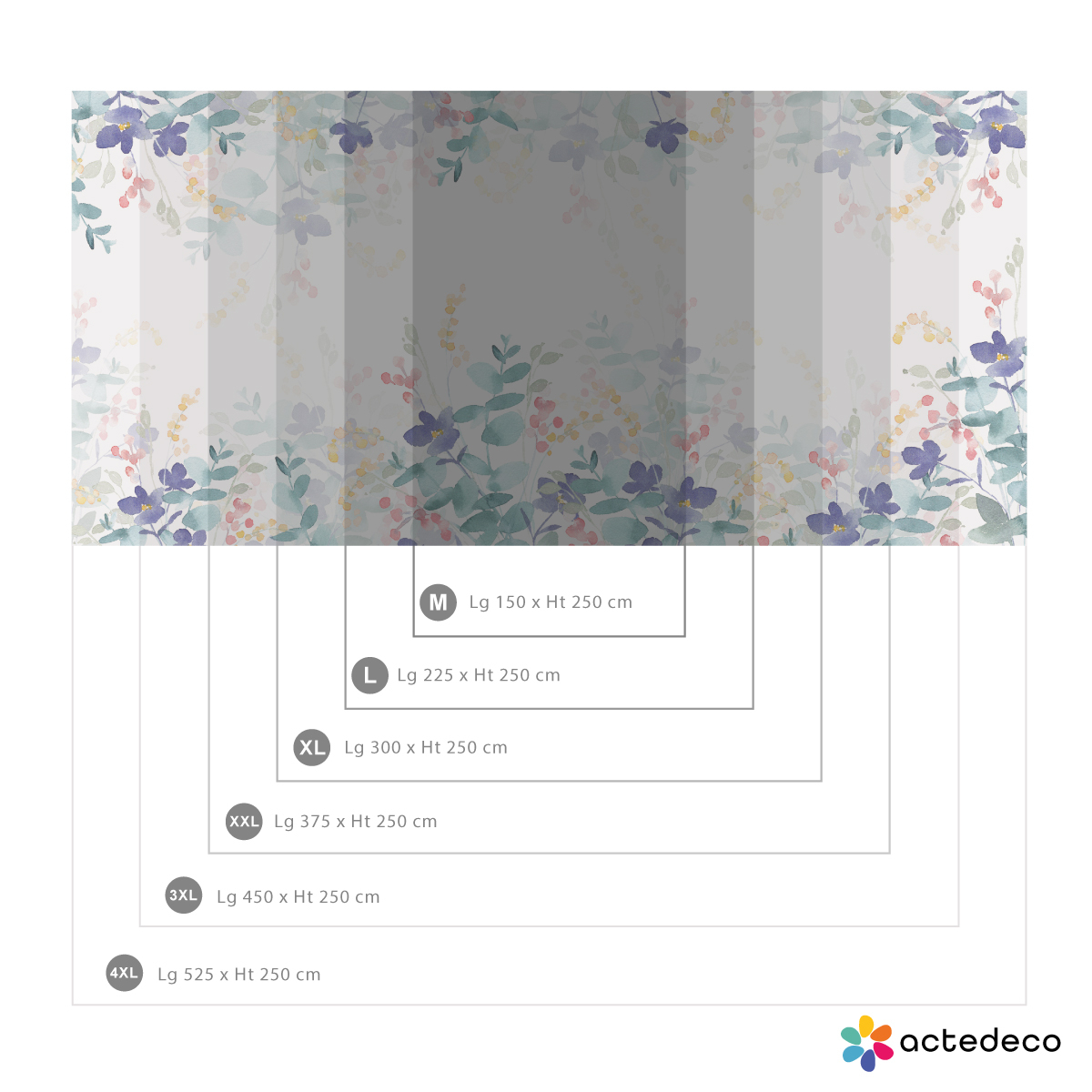 Papier peint panoramique bouquet d'été - Collection Noëmie Krey - Acte-Deco