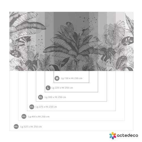 Panorama-Vliestapete Dschungel mit Papagei - Sammlung Silowane - Acte-Deco