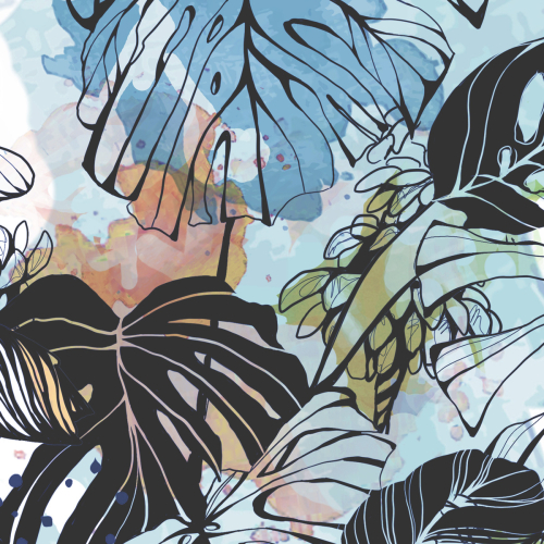 Panoramic wallpaper Into the jungle