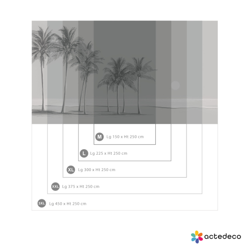Panorama-Vliestapete Palmenlandschaft - Sammlung Studio Romiche - Acte-Deco