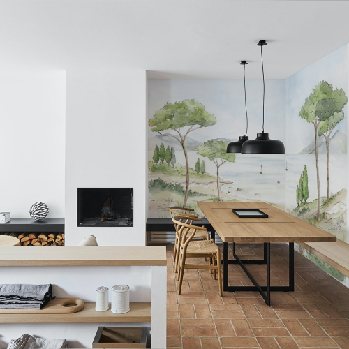 Panoramic wallpaper French Riviera landscape - Collection Noëmie Krey - Acte-Deco