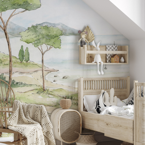Panoramic wallpaper French Riviera landscape - Collection Noëmie Krey - Acte-Deco