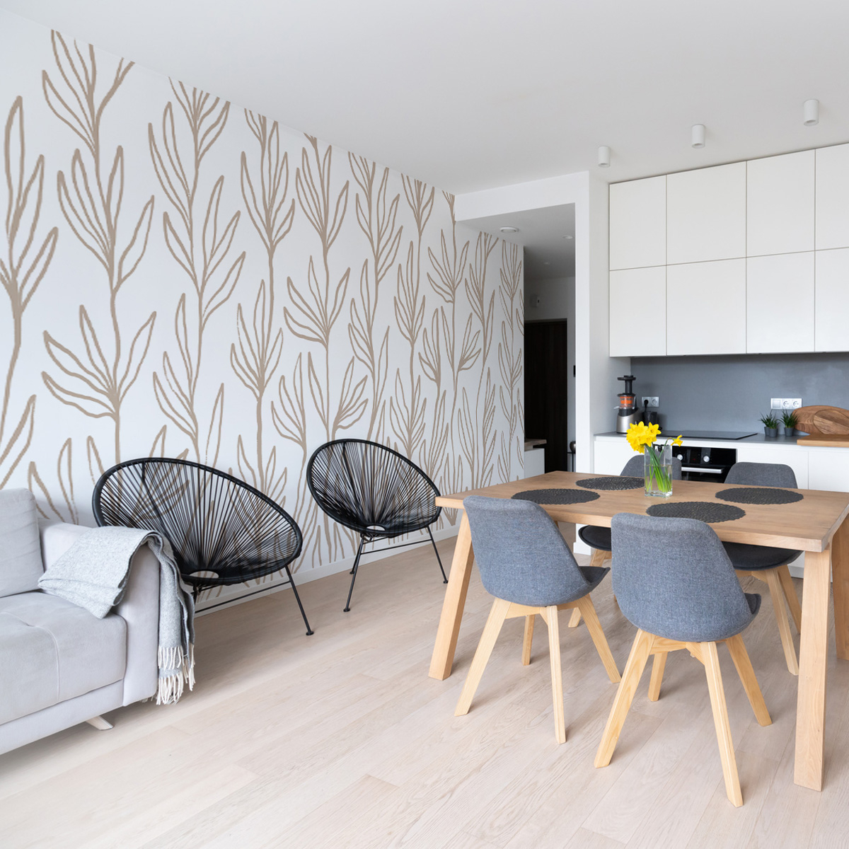 Birds panoramic wallpaper from Studio Romiche - Acte-Deco