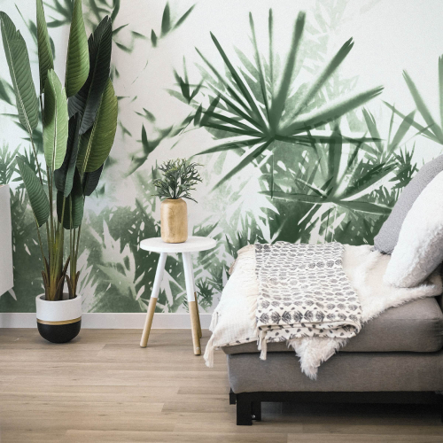 Papier peint panoramique Feuilles tropicales - Collection Michela Maranzana - Acte-Deco