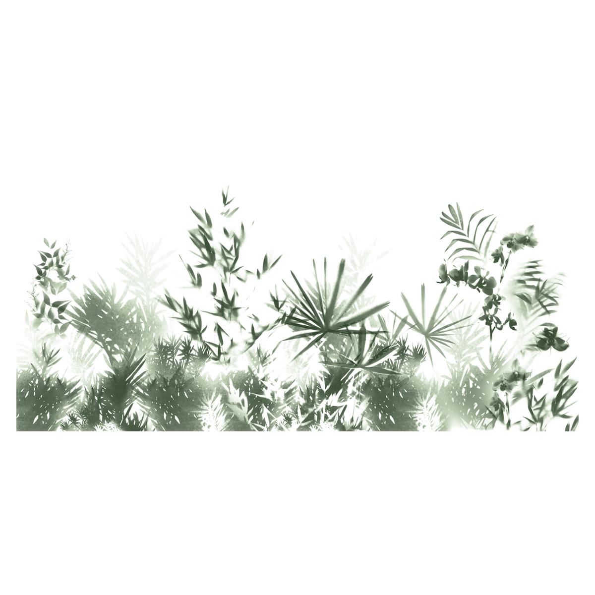 Papier peint panoramique Feuilles tropicales - Collection Michela Maranzana - Acte-Deco