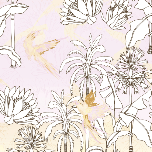 Papel pintado Tropiques panoramic - Colección Lili Bambou Design - Acte-Deco