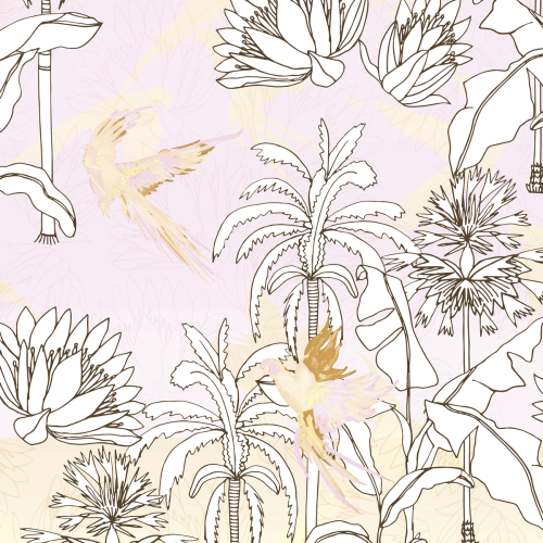 Tropiques panoramic wallpaper