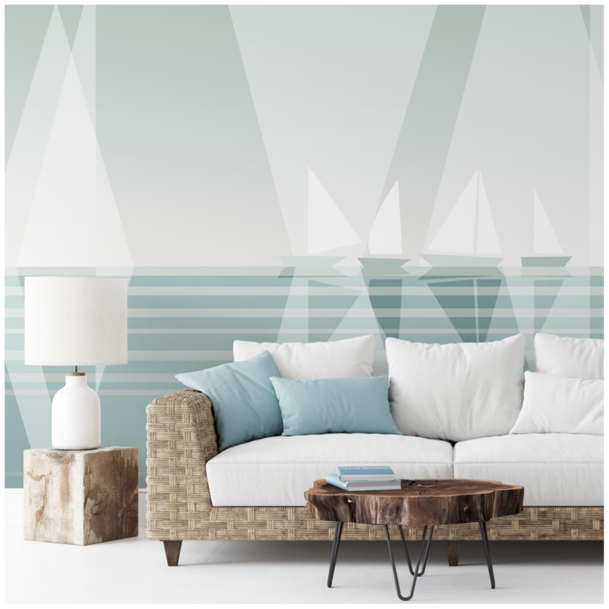 Panoramic SEA wallpaper - Michela Maranzana Collection - Acte-Deco.