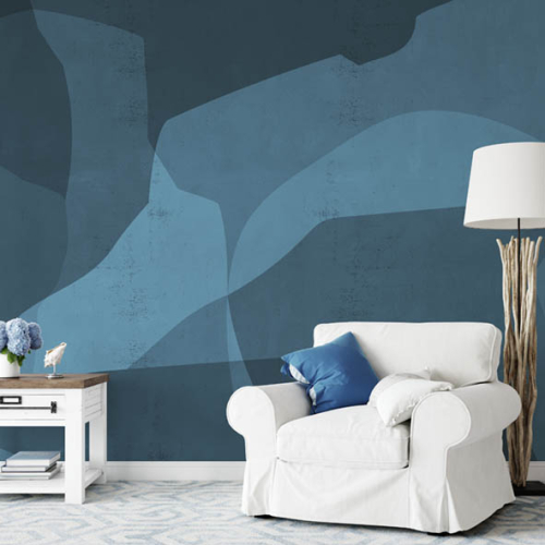 Panoramic PAYSAGE ABSTRAIT wallpaper - Michela Maranzana Collection - Acte-Deco.