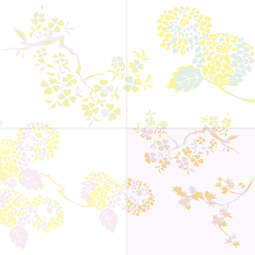 Panoramic wallpaper Fleurs d'Asie - Lili Bambou Design collection - Acte-Deco