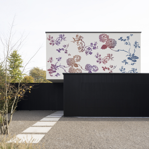Fleurs d'Asie outdoor wallpaper - Lili Bambou Design collection - Acte-Deco