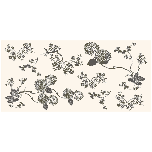 Papel pintado de exterior Fleurs d'Asie, colección Lili Bambou Design - Acte-Deco