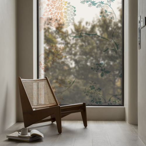 Vitrophanie - Decorative window film Fleurs d'Asie Collection Lili Bambou Design - Acte-Deco
