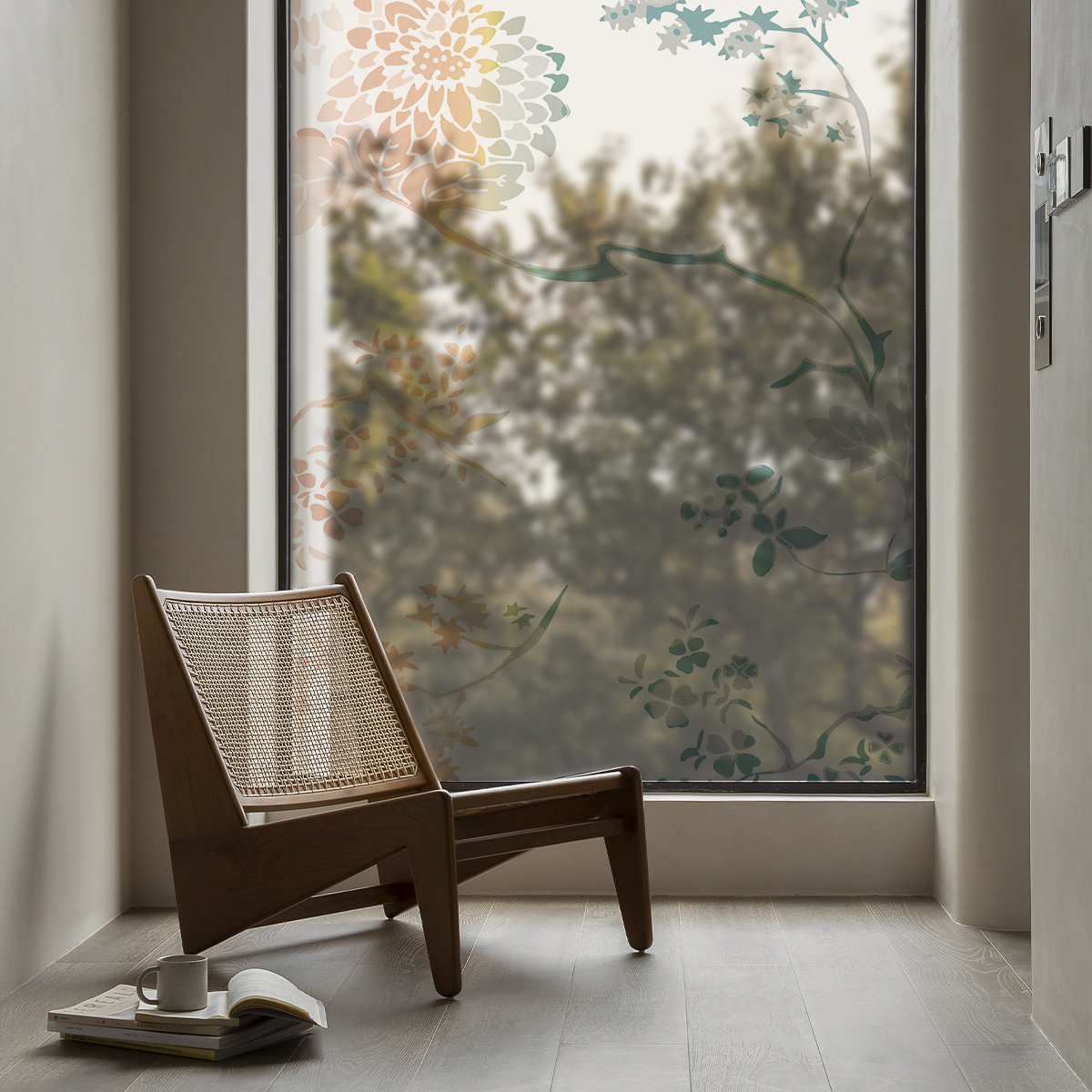 Vetrinistica - Pellicola decorativa per finestre Fleurs d'Asie Collezione Lili Bambou Design - Acte-Deco