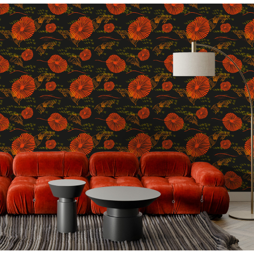 Patterned wallpaper - AUDREY MERCIER design Collection - Acte-Deco