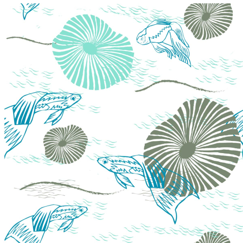 Patterned wallpaper - AUDREY MERCIER design Collection - Acte-Deco
