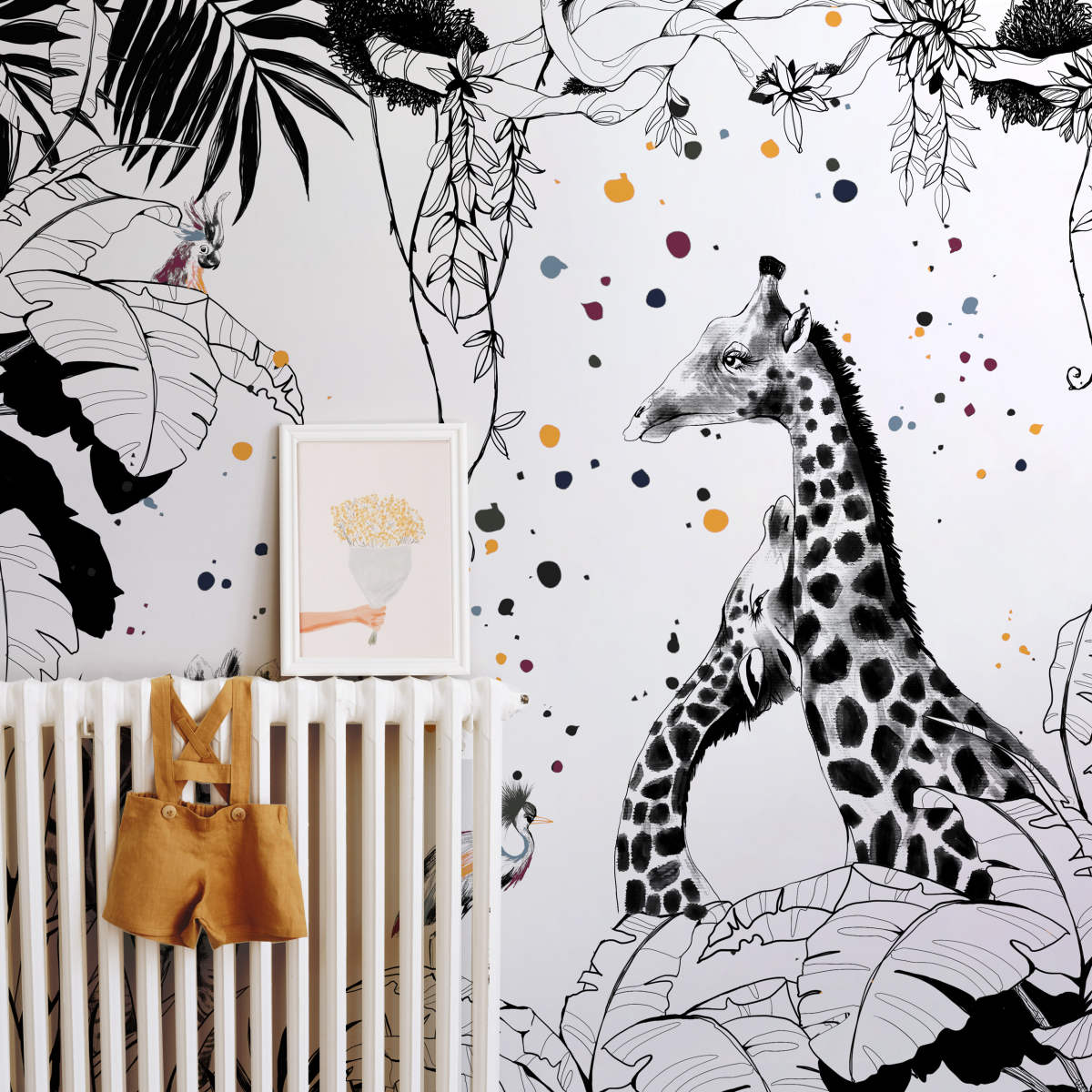 Papel pintado Panorámica Escenas de jirafas | Acte-Deco