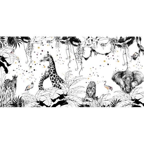 Panoramic wallpaper Jungle circus | Acte-Deco