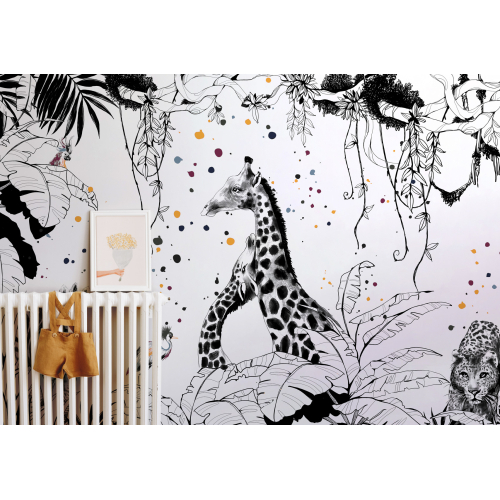 Panorama-Vliestapete Szenen Giraffen| Acte-Deco