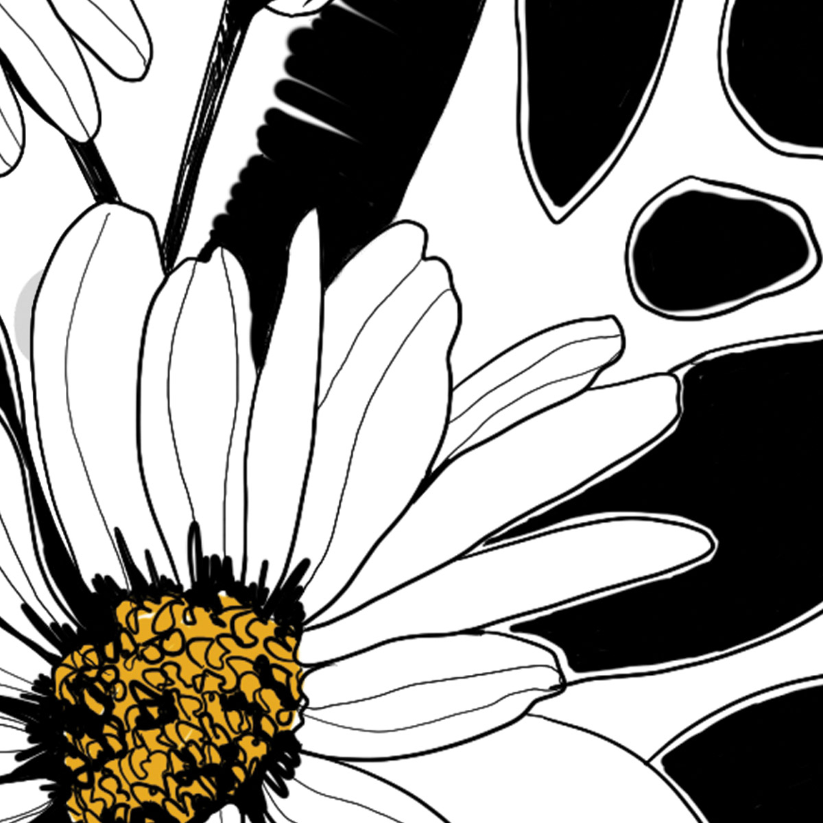 Papier peint panoramique Girafe et fleur - Collection Silowane - Acte-Deco