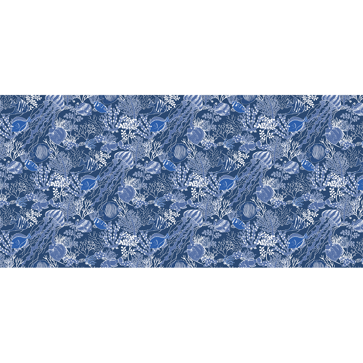 Allover pattern wallpaper En apnée - Collection Axelle Design - Acte-Deco