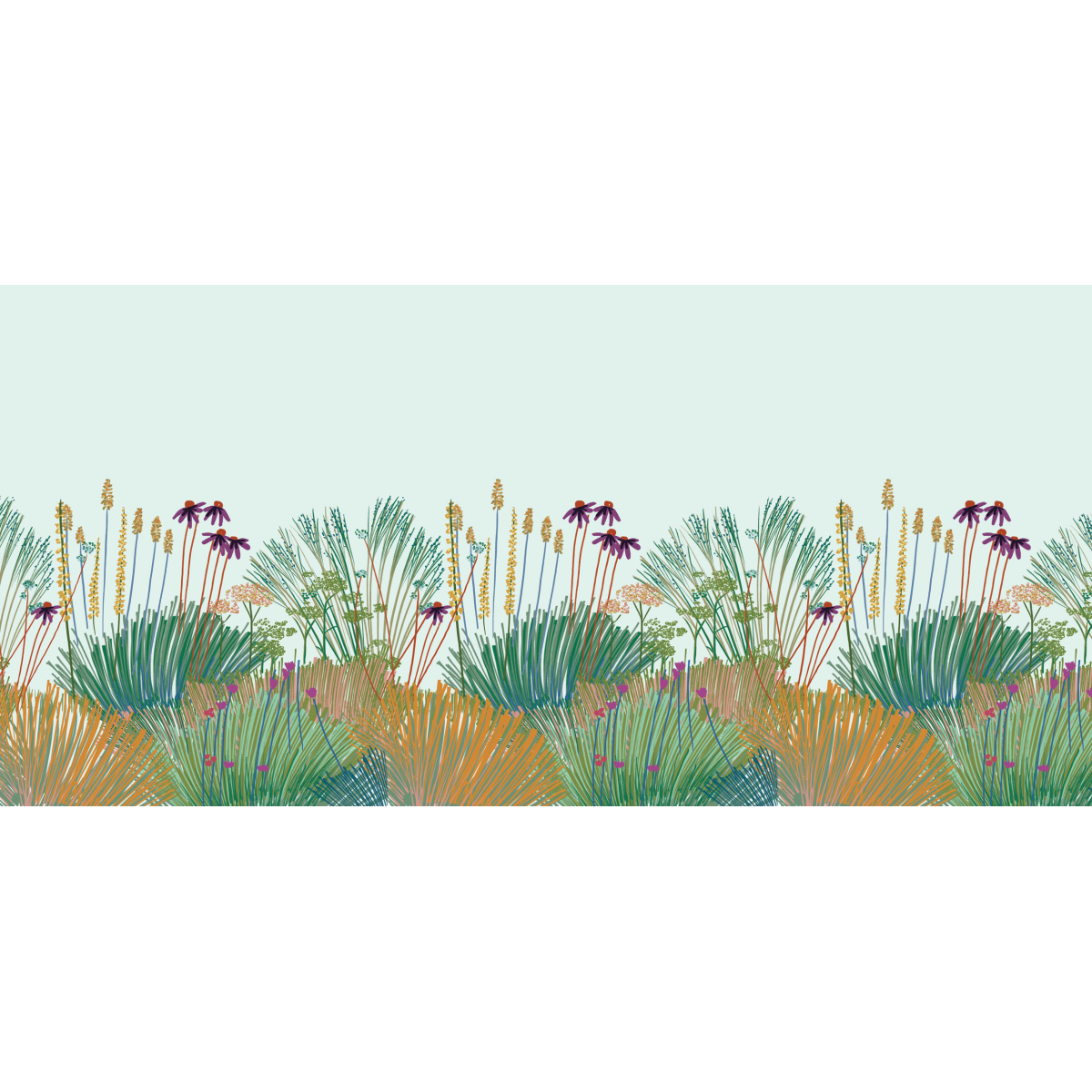 Panoramic wallpaper english garden - Zoé Jiquel Collection- Acte-Deco