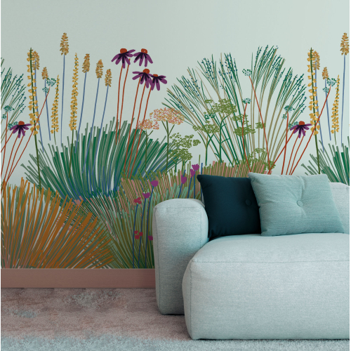 Panoramic wallpaper english garden - Zoé Jiquel Collection- Acte-Deco