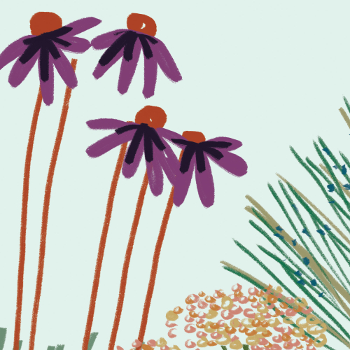 PPapel pintado panoramico de jardín de flores - Colección Zoé Jiquel - Acte-Deco
