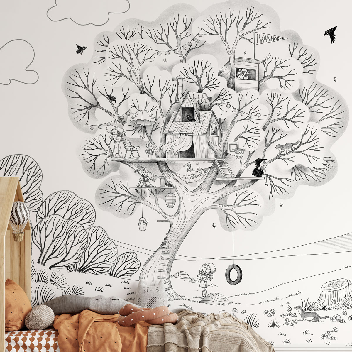 Panoramic wallpaper Open-air cabin - Emmanuelle Colin Collection - Acte-Deco