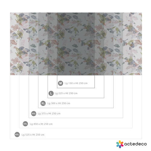 Panoramic wallpaper with abstract leaf pattern - Studio Cymé collection - Acte-Deco