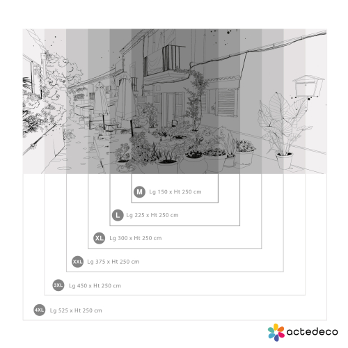 Carta da parati panoramica per terrazze estive - Collezione Silowane - Acte-Deco