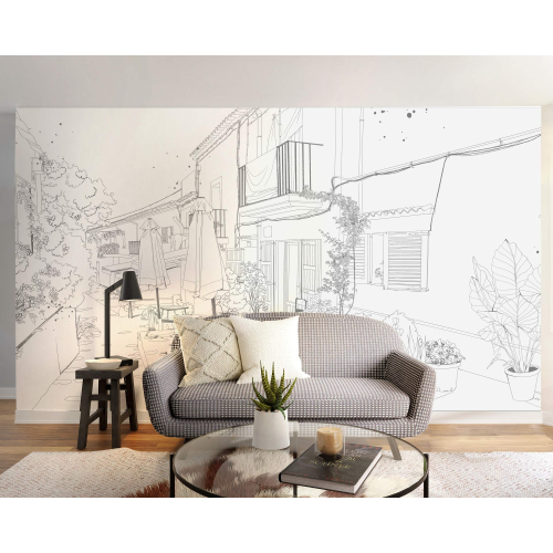 Papier peint panoramique Terrasse d'été - Collection Silowane - Acte-Deco