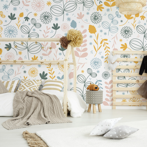 Cueillette wallpaper for children's room decoration - ACTE-DECO