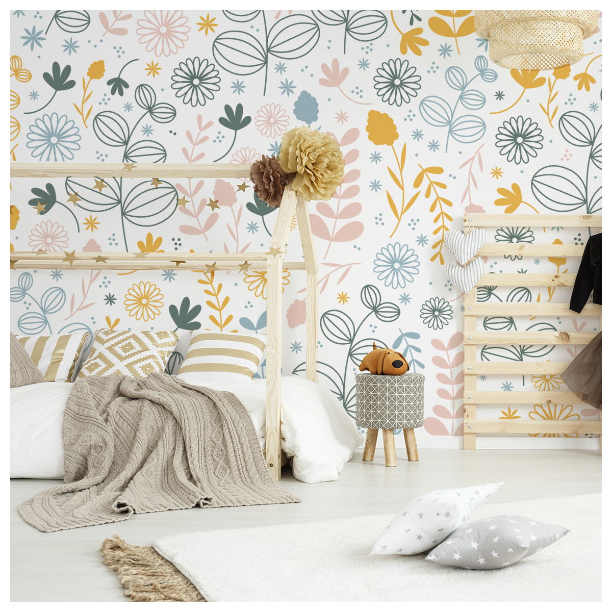 Papel pintado Cueillette para decorar el dormitorio de un niño - ACTE-DECO