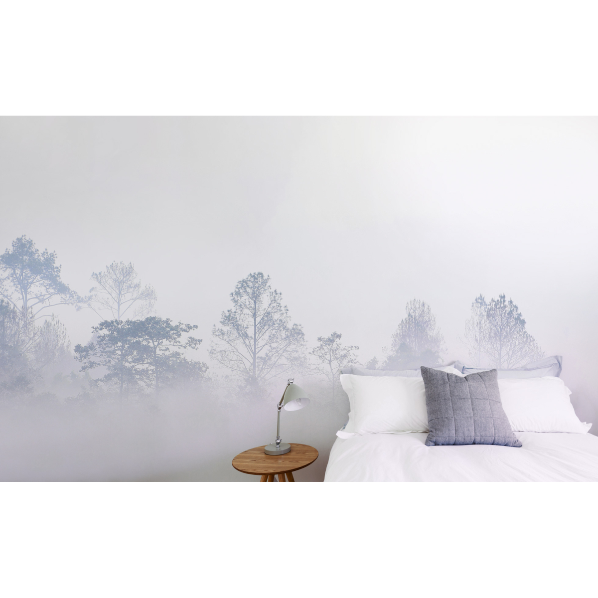 Panorama-Vliestapete Landschaft Wald im Nebel - Acte-Deco
