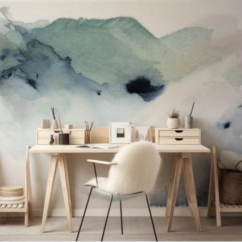 Papel pintado panorámico Nebulosa marina - Colección Noëmie Krey - Acte-Deco