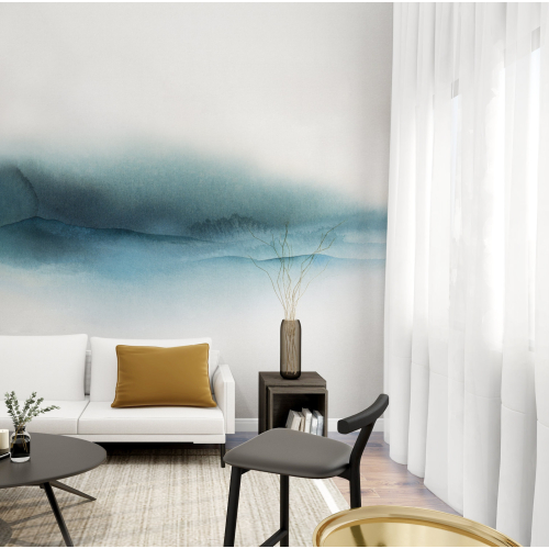 Panoramic wallpaper in gradiant watercolour - Collection Noëmie Krey - Acte-Deco
