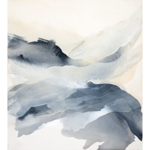 Papel pintado panorámico de nubes en acuarela - Colección Noëmie Krey - Acte-Deco