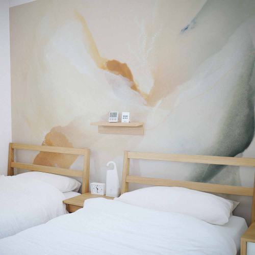 Crepuscular panoramic wallpaper - Collection Noëmie Krey - Acte-Deco