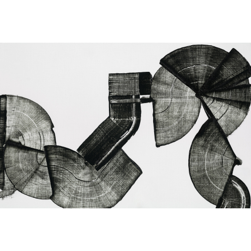 Verbindung und schwarze Wirbel von Nadia Barbotin- Sammlung Acte-Deco