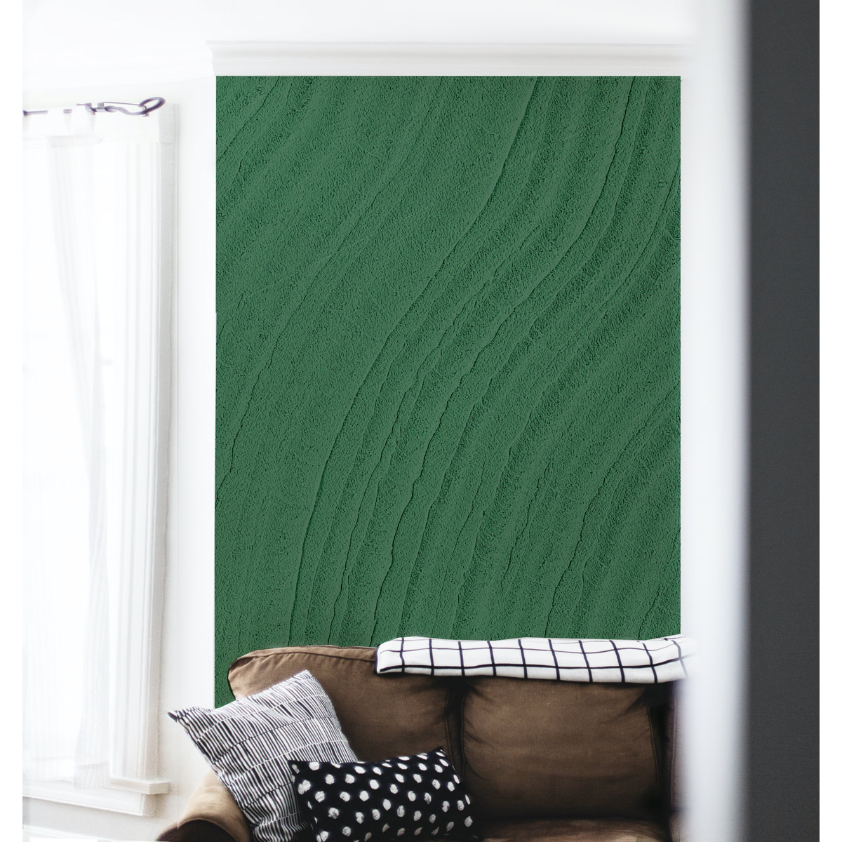 Panoramic wallpaper with textured material effect - Collection Alice Asset - Acte-Deco